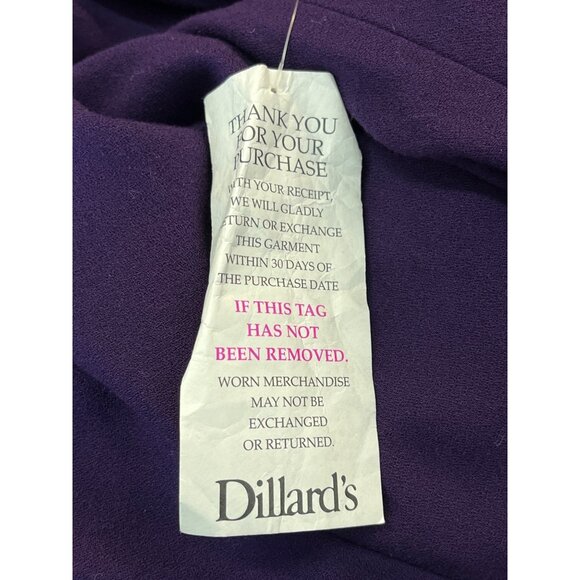 Kasper  A.S.L. Purple Button-Up Long Sleeve Womens Dress Sz 8 - New - Picture 6 of 8